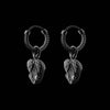 Rattlesnake Head Earrings: Oxidized Silver