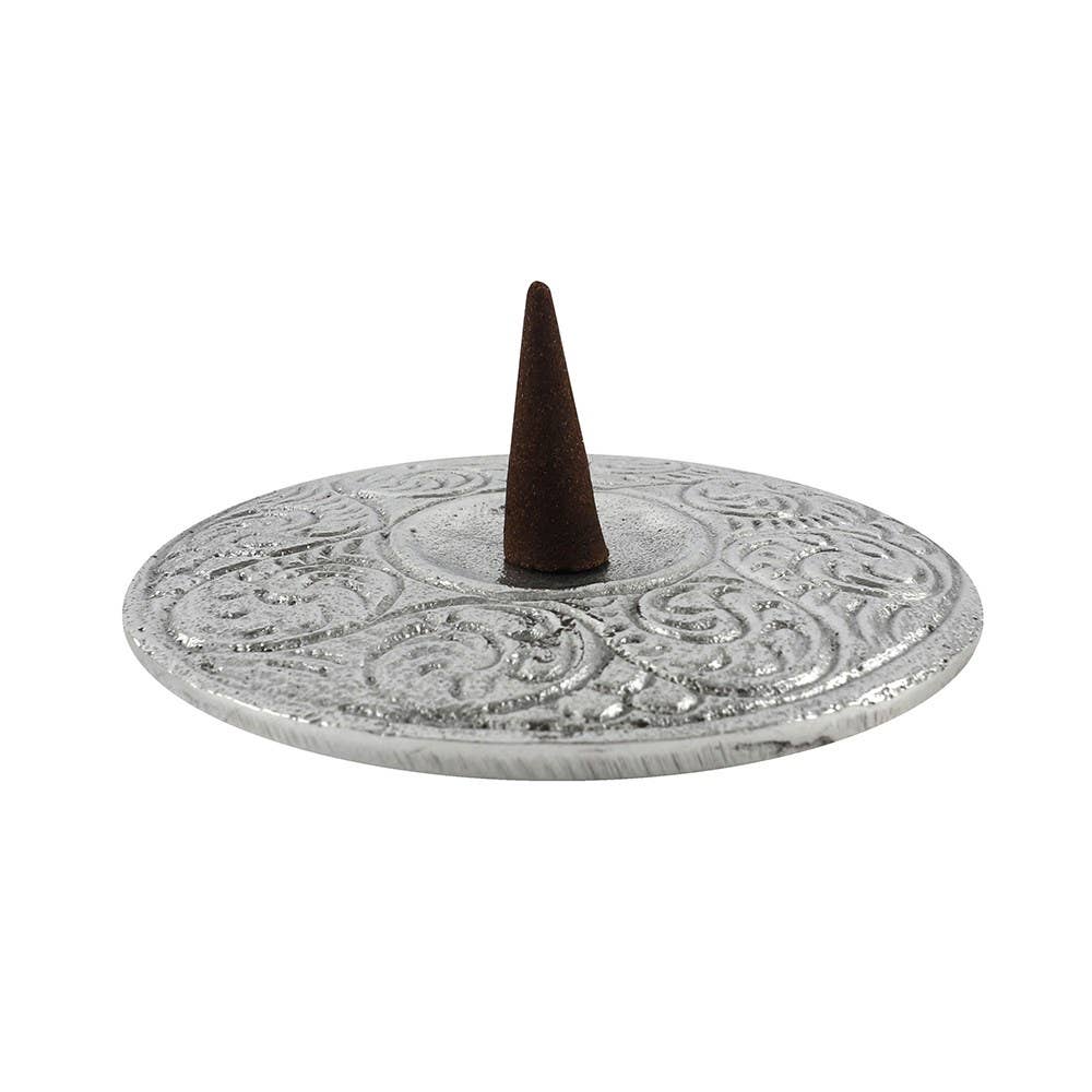 10cm Silver Pentagram Incense Holder