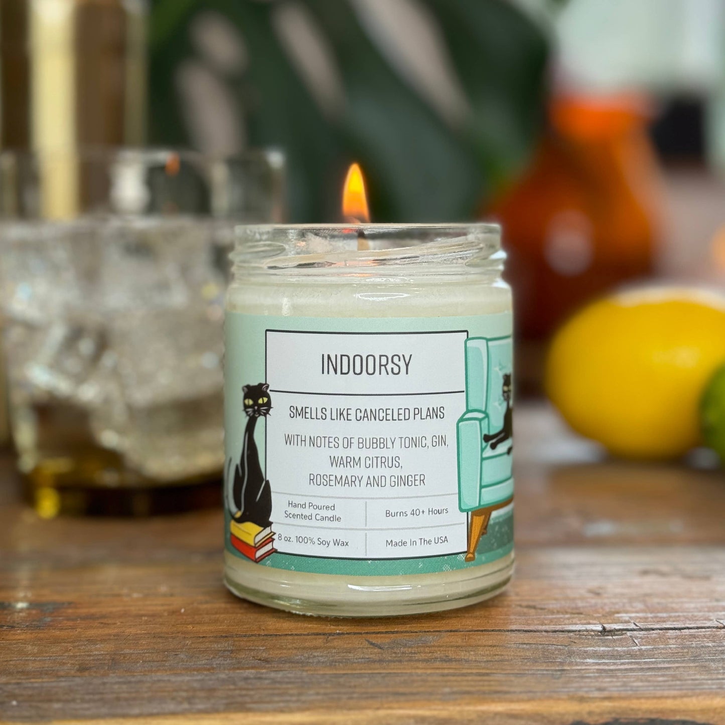 Gin Soy Candle | Boozy Candle | Indoorsy: 8 oz.