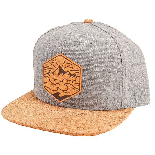 Sea to Sky Cork Brim Snapback: Heather