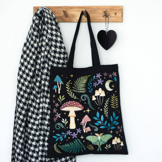 Something Different Wholesale - Dark Forest Print Polycotton Tote Bag