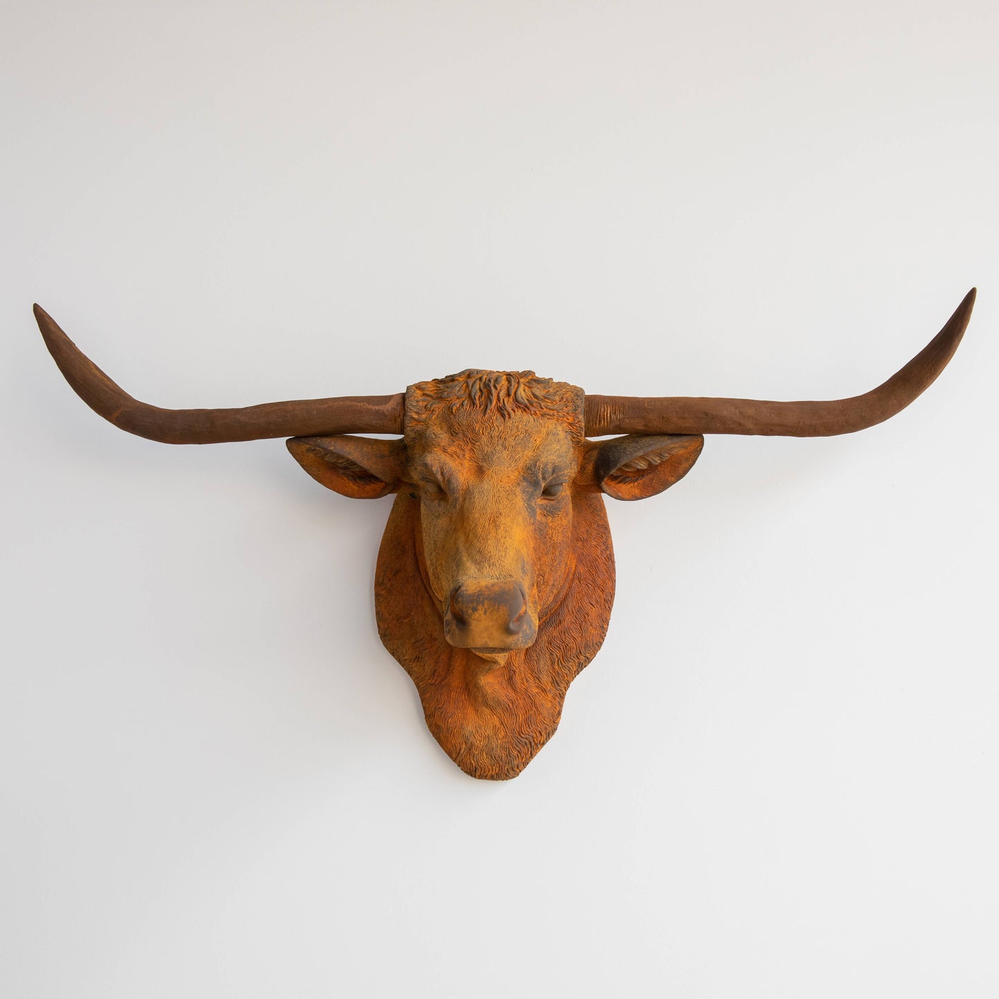 Near and Deer - Faux Texas Longhorn Head Wall Mount: Black/Gold