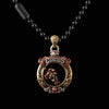 Circus Pendant: 21" / Brass / 4mm Black Ball Chain