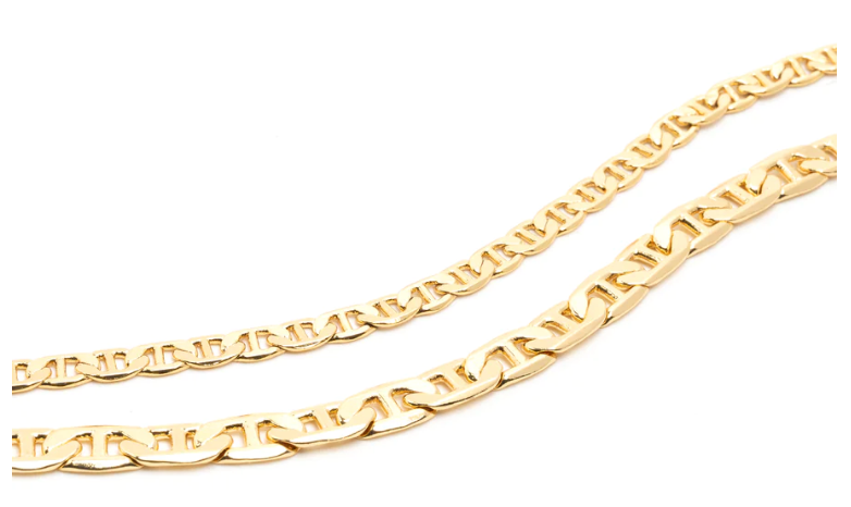 HoopLa Style - Chain Mariner Link Layering Chain Necklace. Stainless Steel