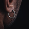 Rattlesnake Earrings: Oxidized Silver