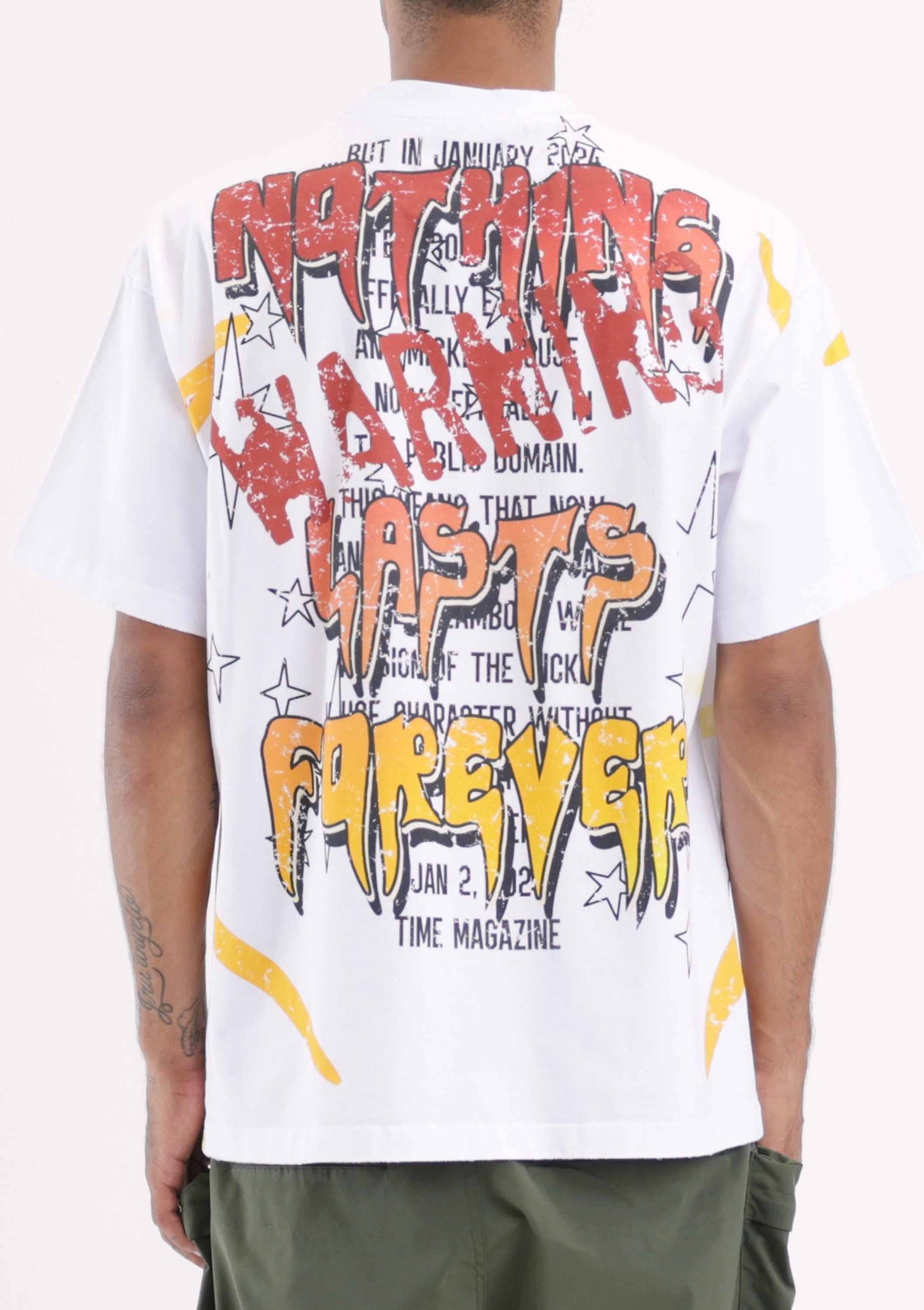 NOTHING LASTS FOREVER TEE: White