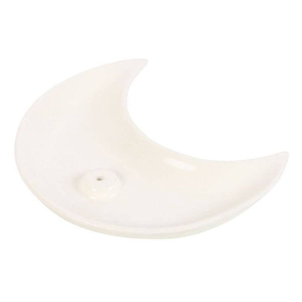 Something Different Wholesale - White Crescent Moon Incense Stick Holder