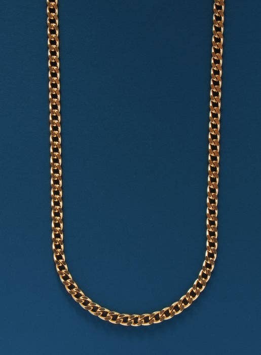 4mm Cuban Chain Necklace for Men: 20"