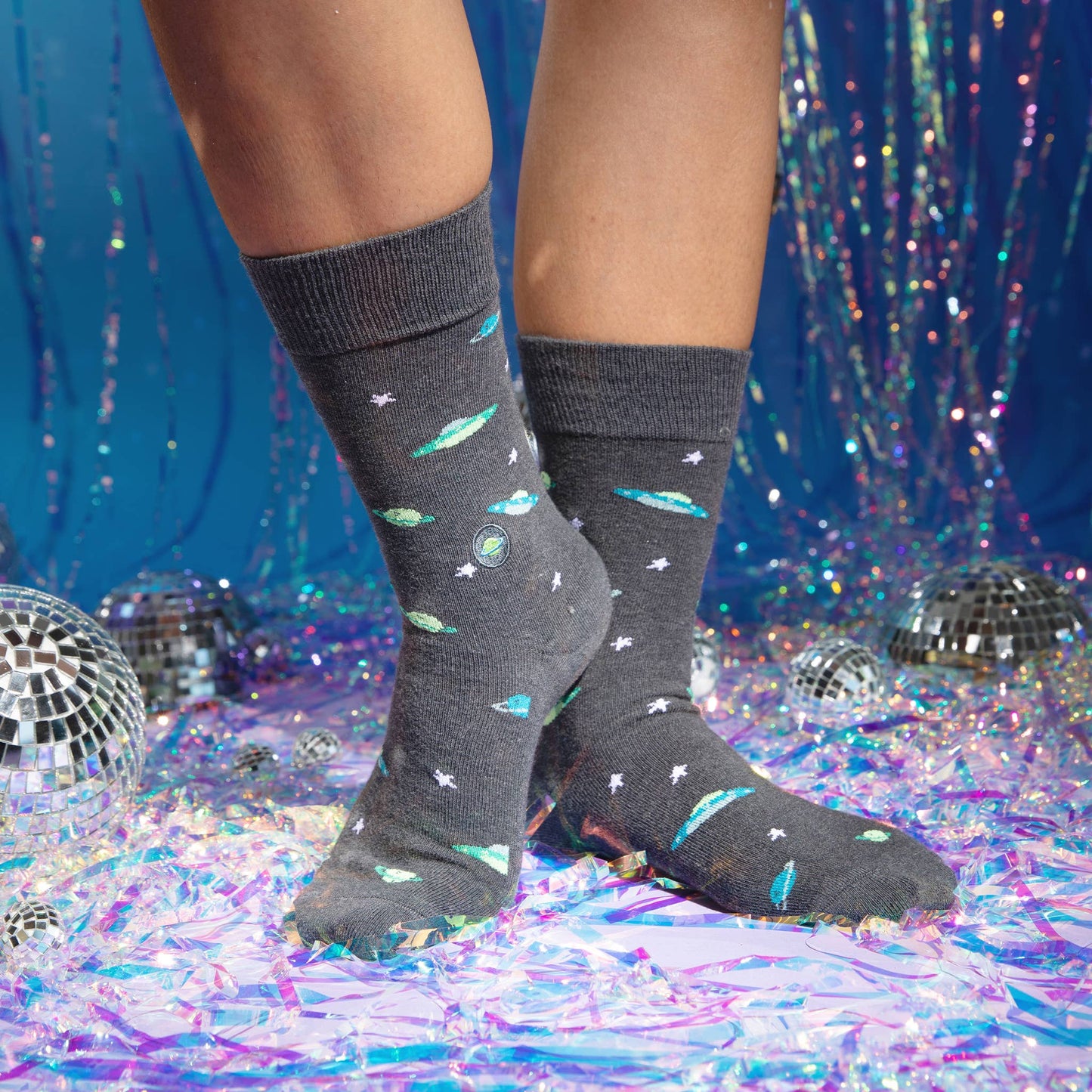 Socks that Support Space Exploration (Galactic Gray): Medium