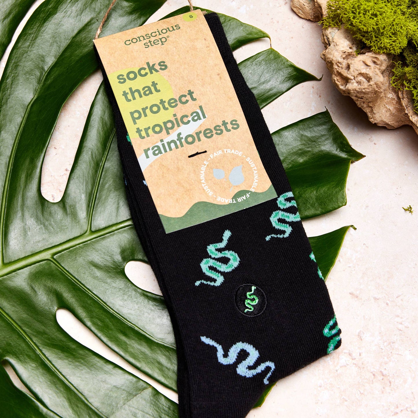 Socks that Protect Tropical Rainforests (Slithering Snakes): Medium