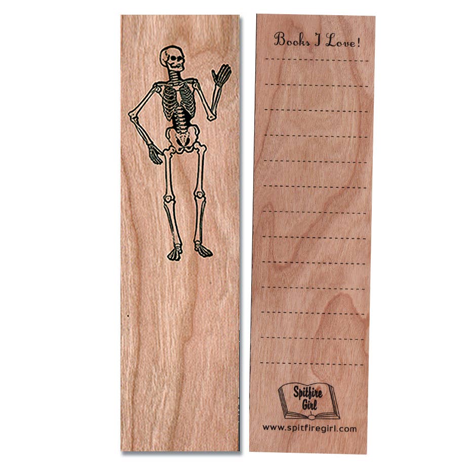 Wood Bookmark - Skeleton