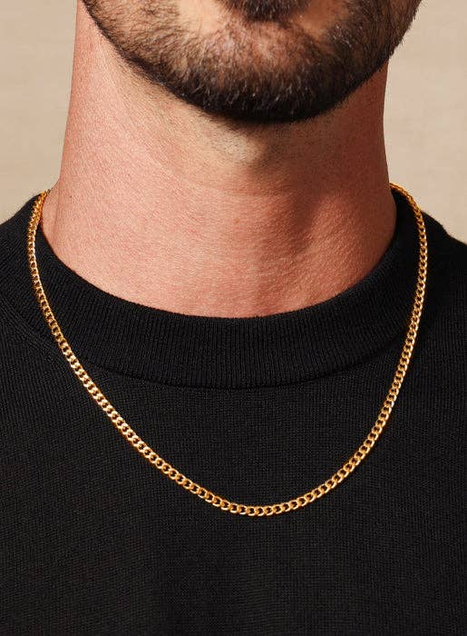 4mm Cuban Chain Necklace for Men: 20"