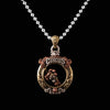 Circus Pendant: 21" / Brass / 4mm Black Ball Chain