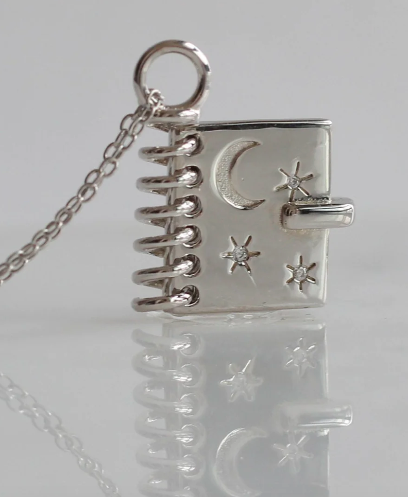 HoopLa Style - Locket- Moon and The Stars- Moon and Back: Silver