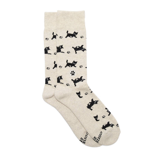 Socks that Save Cats (Beige Cats): Medium