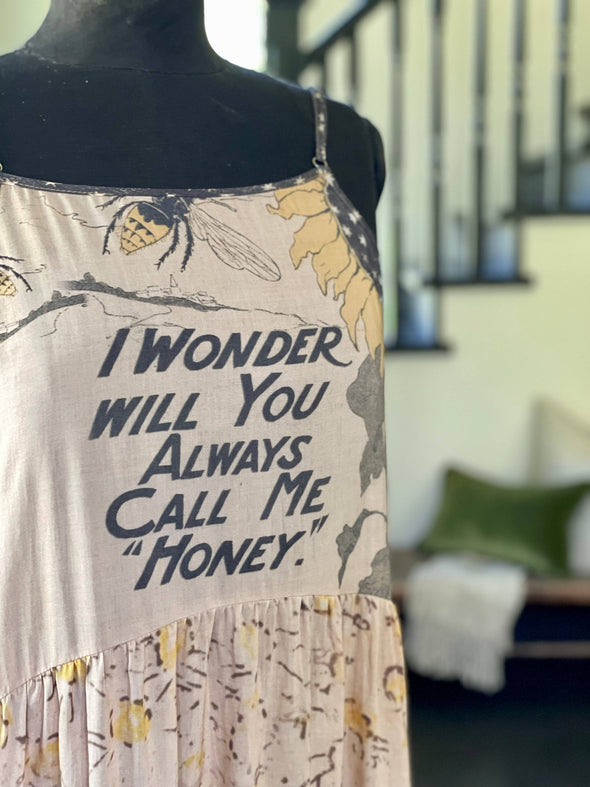 Milk & Honey Bohéme Slip Dress with Bees and Sunflowers