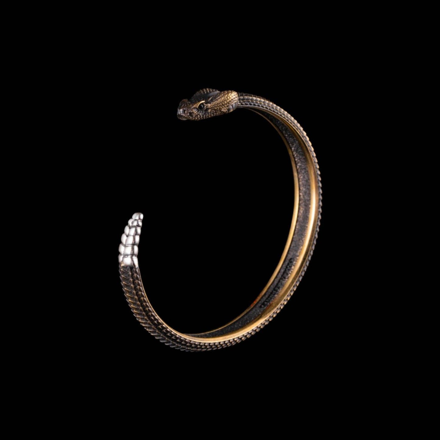 Rattlesnake Bracelet: 8" / Brass