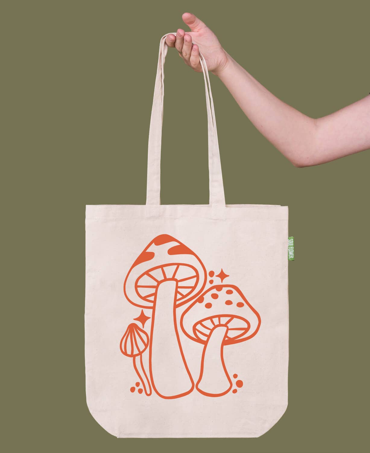 Three Little Mushrooms Tote Bag