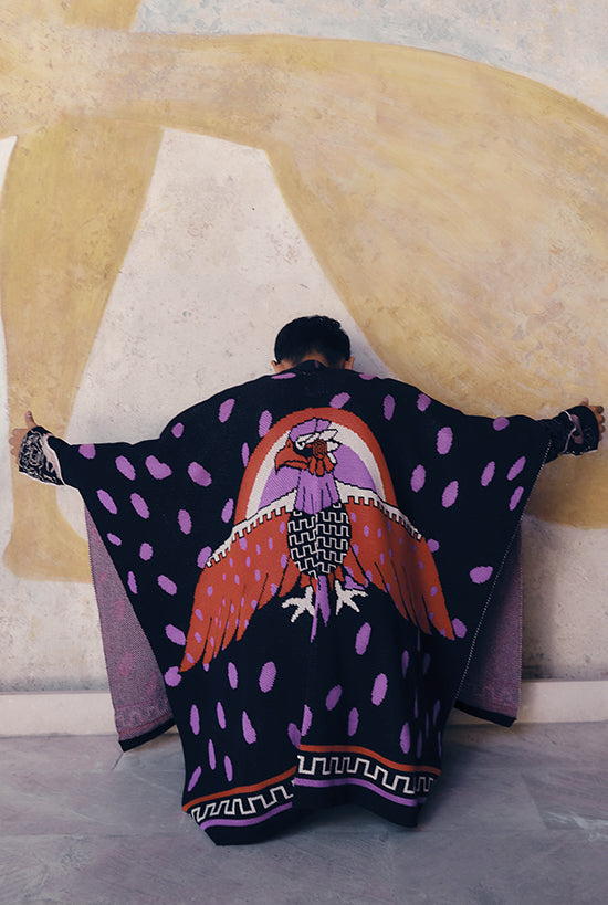 PURPLE EAGLE  PONCHO