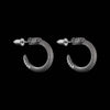 Rattlesnake Earrings: Oxidized Silver