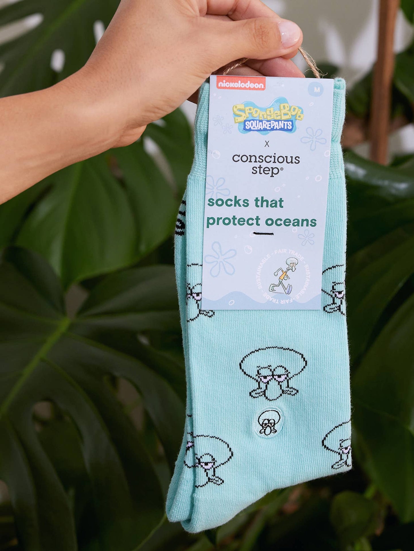 Squidward Socks that Protect Oceans M