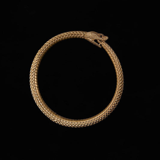 Ouroboros Bracelet: Brass / 2.3"