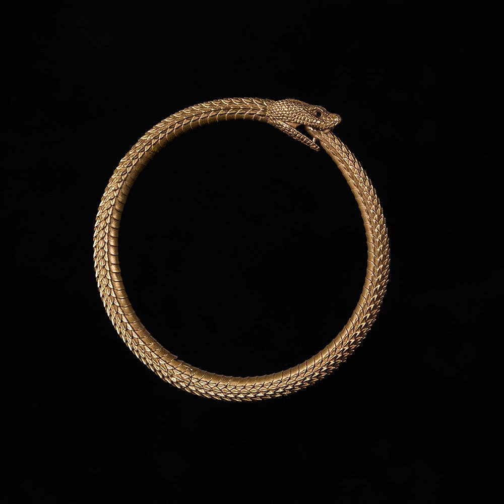 Ouroboros Bracelet: Brass / 2.5"