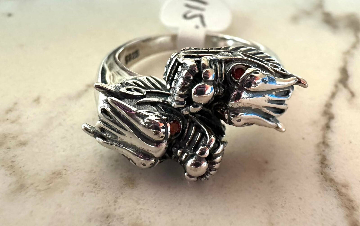 two head dragon ring