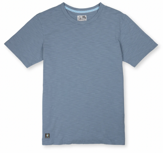 SOLID STEEL BLUE - SLUB PIMA TEE