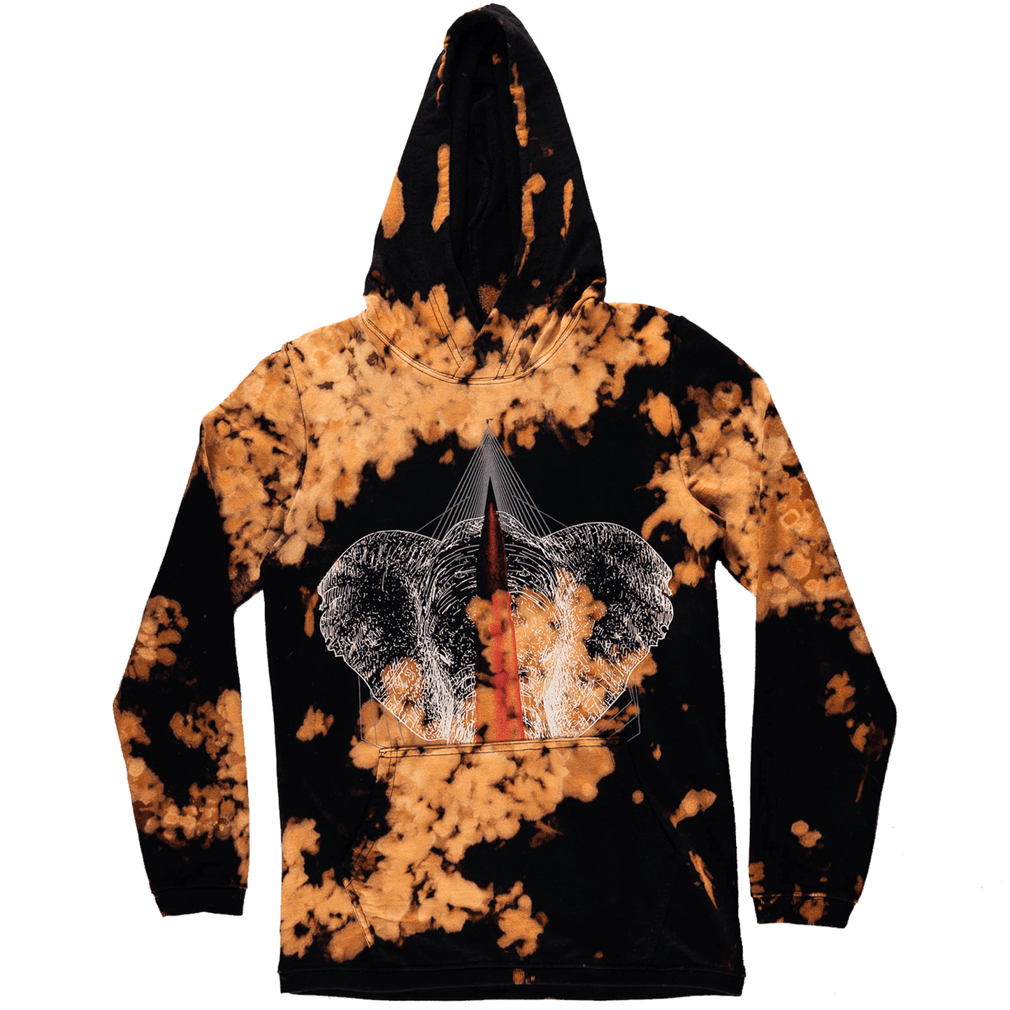 Tie dye hoodie, product image, Lawless apparel.