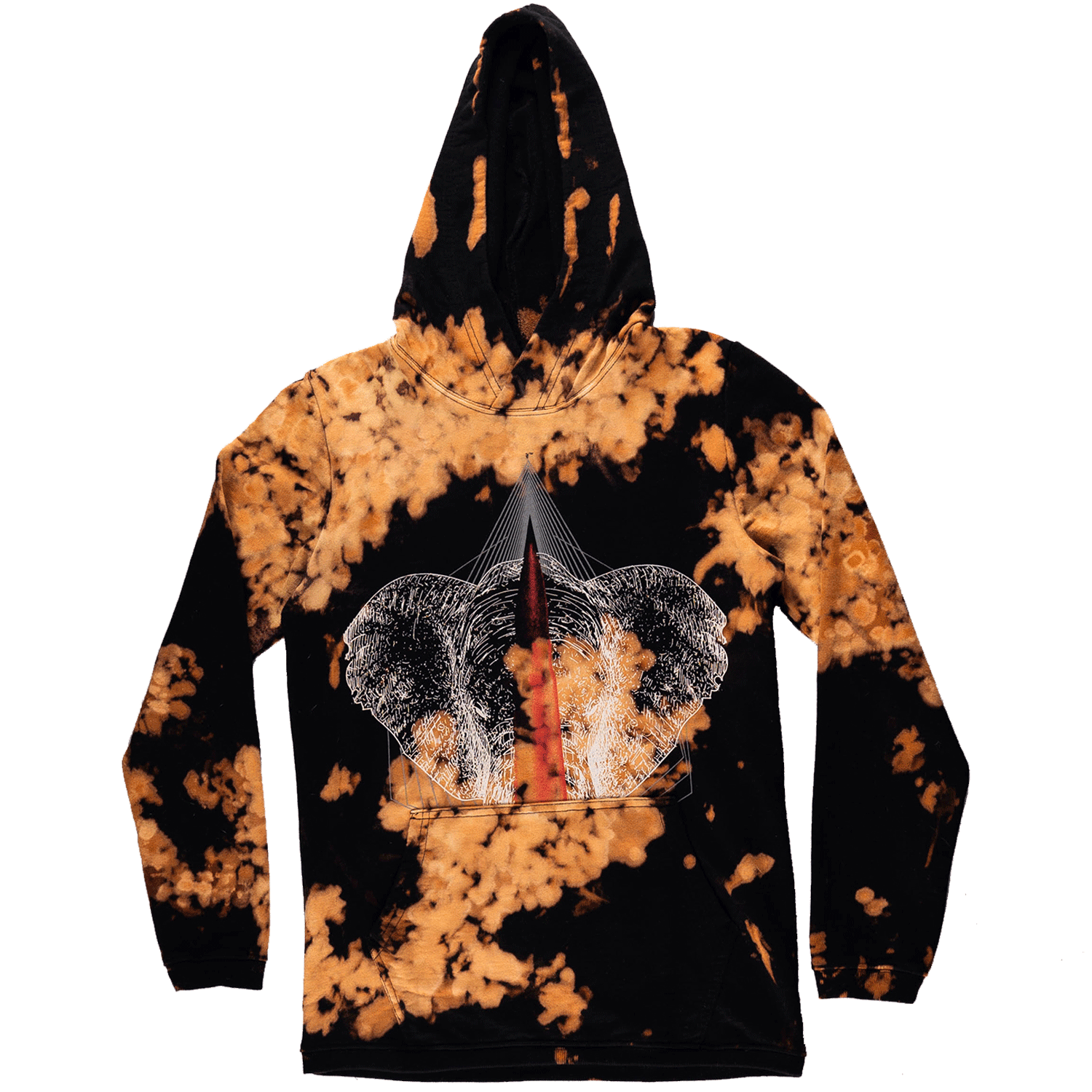 Tie dye hoodie, product image, Lawless apparel.