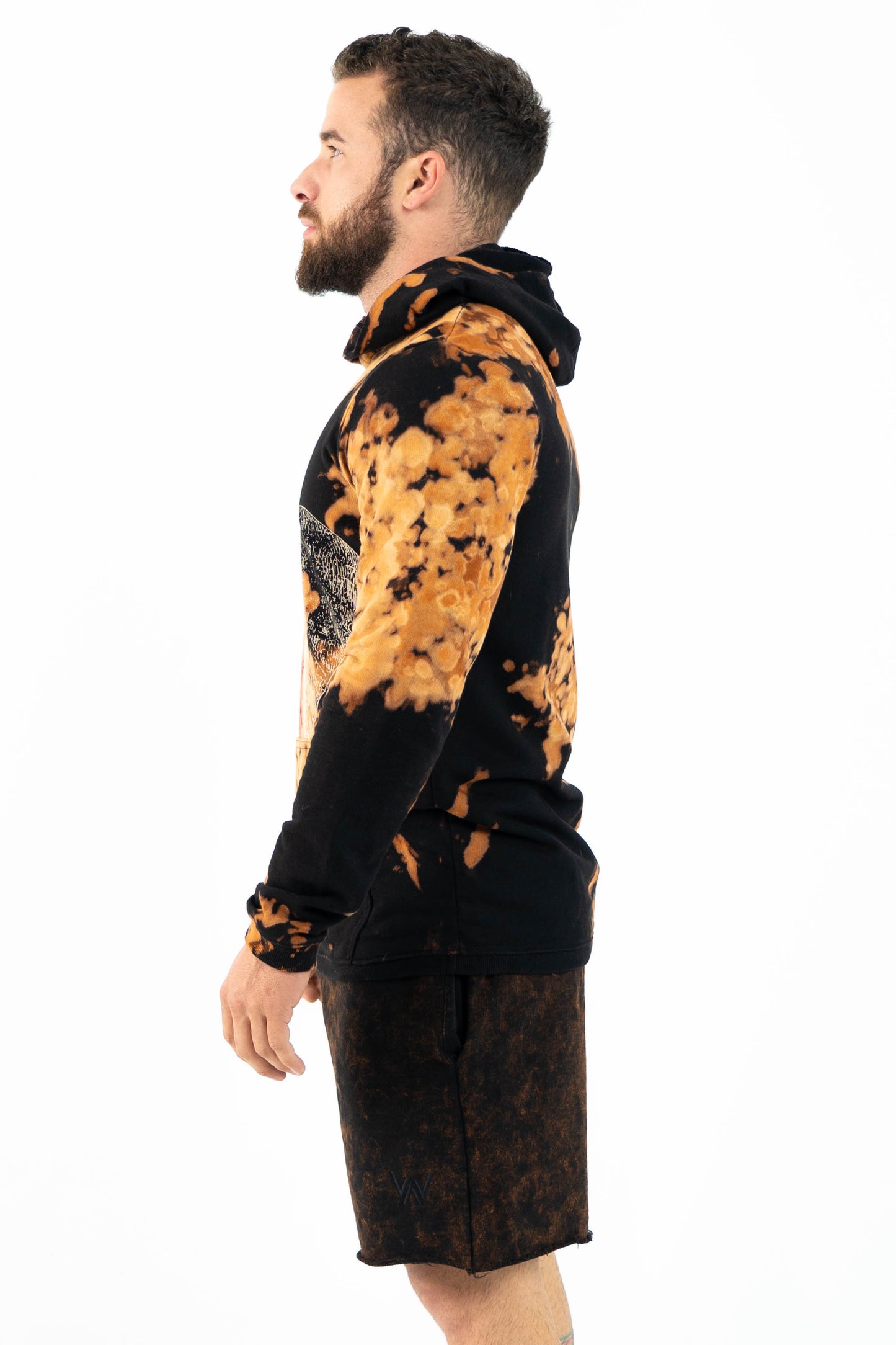 LOXODONTA TIE DYE HOODIE BLACK