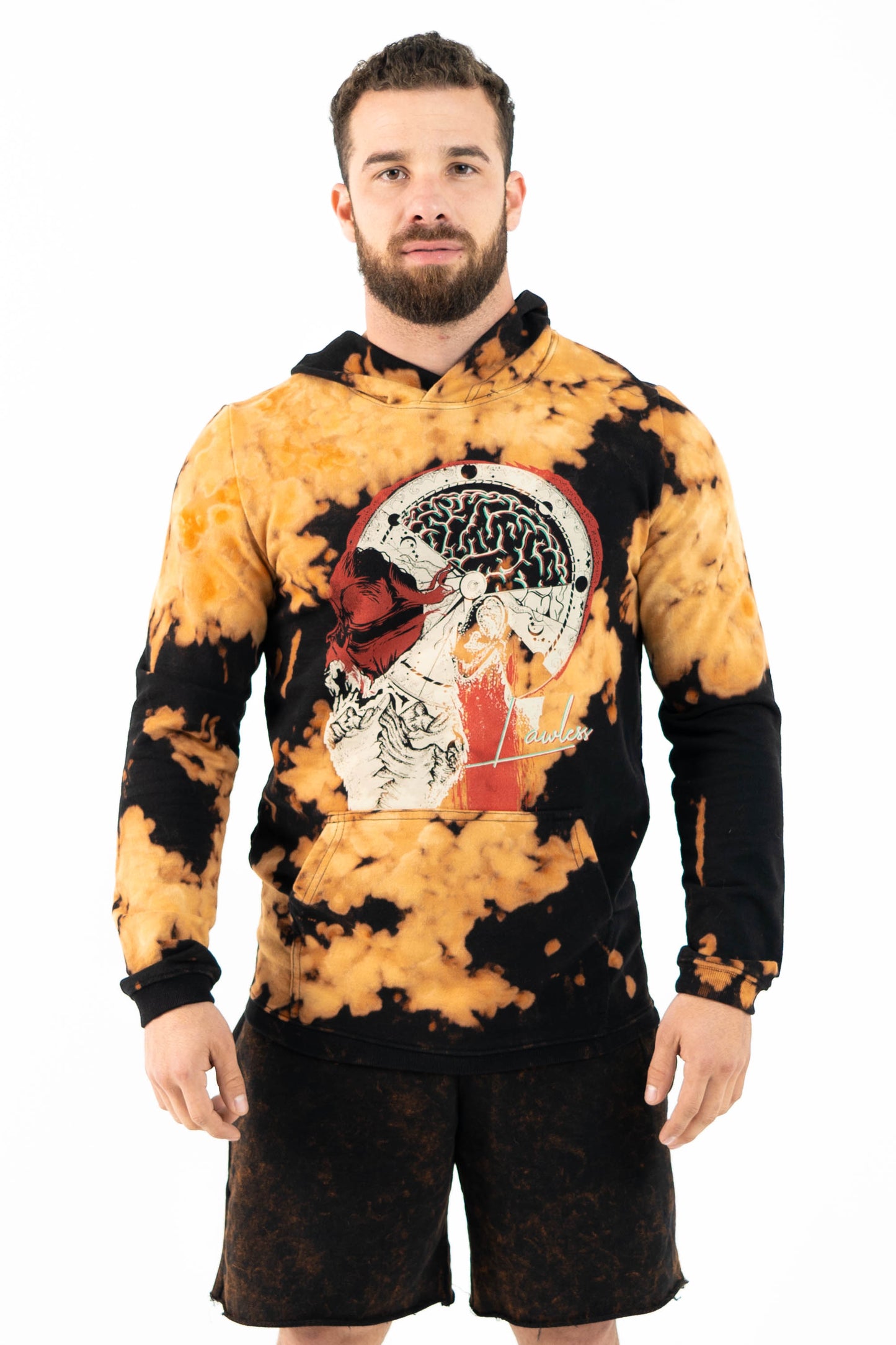 EQULIBRIUM TIE DYE HOODIE BLACK