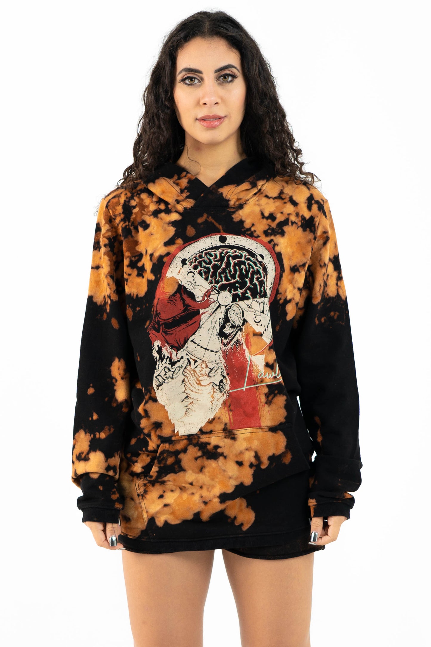 EQULIBRIUM TIE DYE HOODIE BLACK