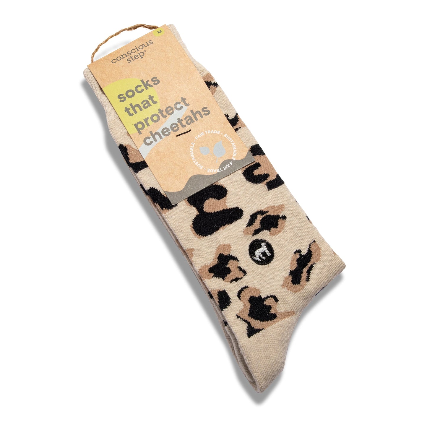 Socks That Protect Wildlife (Beige Leopard Print)