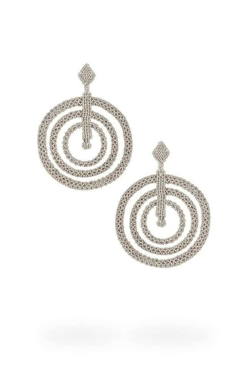 SPIRAL SNAKE EARRINGS - PLATINUM