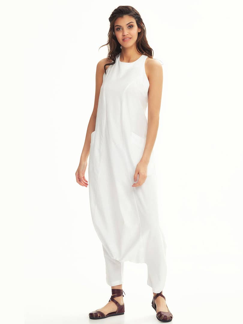 Halter Neckline Boho Style Jumpsuit