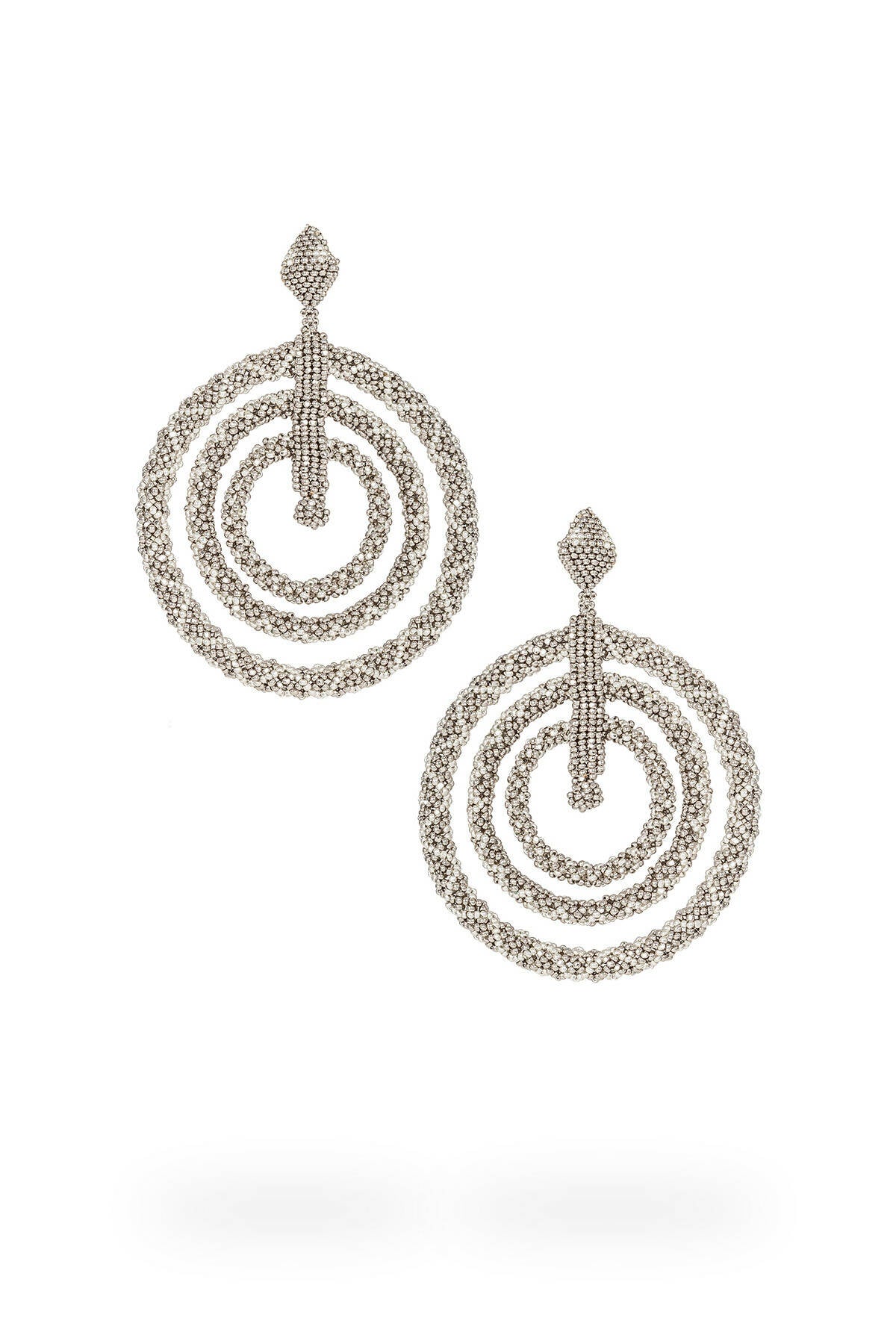 SNAKE SPIRAL EARRINGS - SILVER/PLATINUM