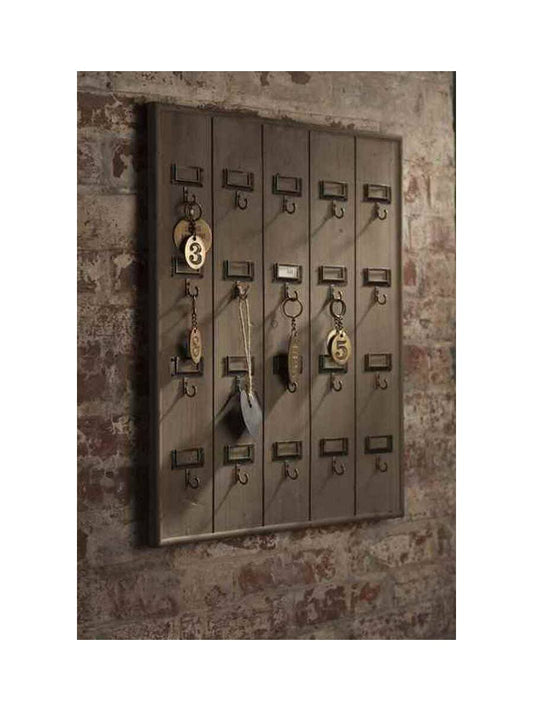 Rustic Recycled Pine Hotel Keyrack