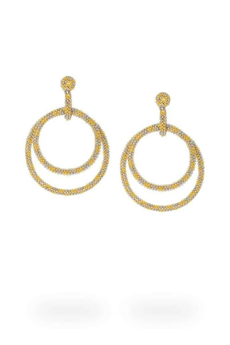 MULTI HOOP EARRINGS - GOLD/PLATINUM