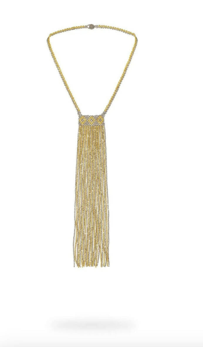 FRINGE NECKLACE - GOLD/PLATINUM